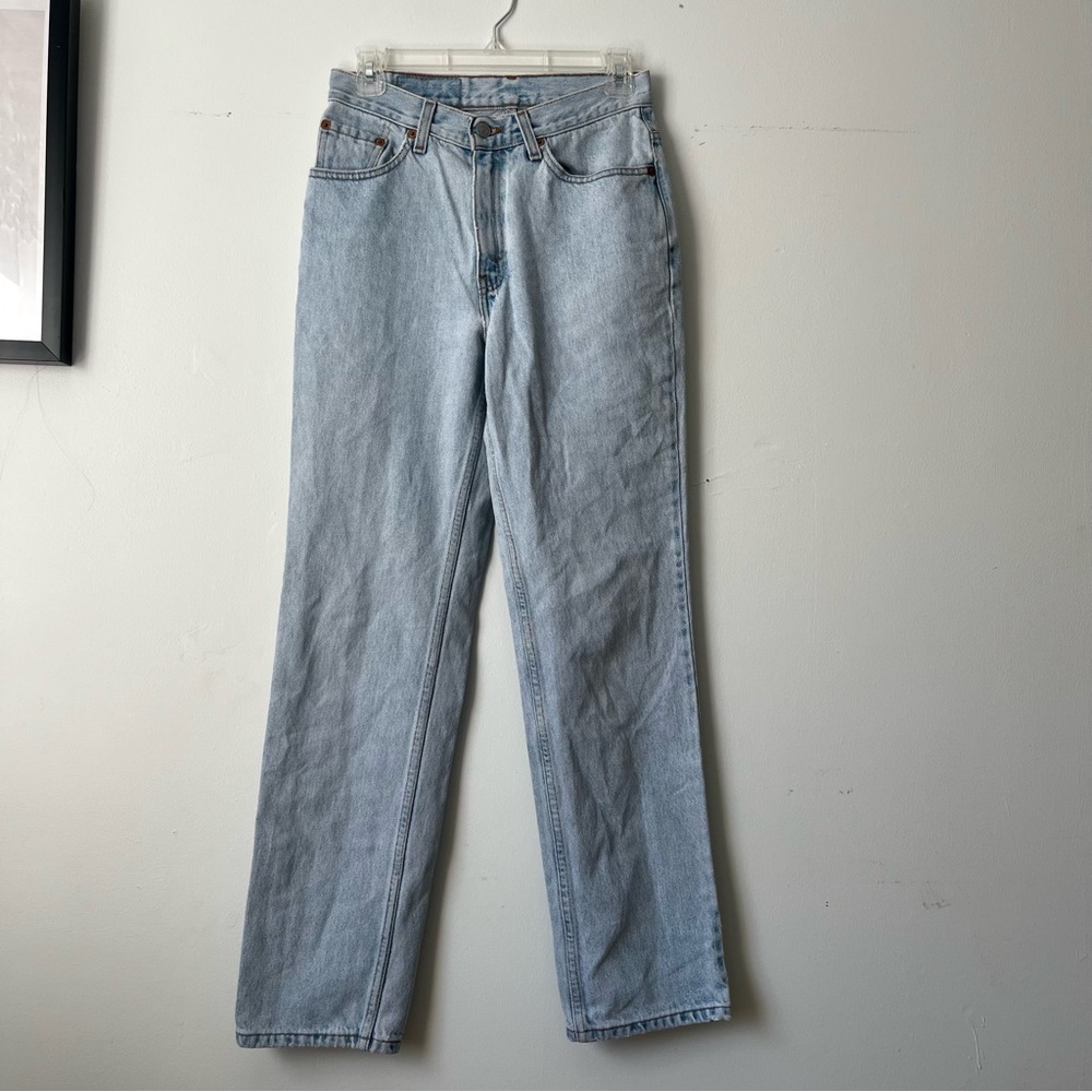 Levi’s Vintage Red Tab High Waisted Light Wash Slim Fit Straight Leg Jeans
